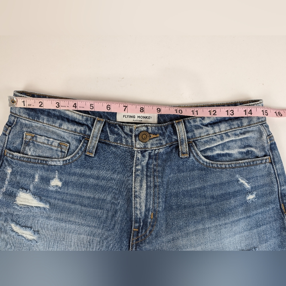 NEW Flying Monkey Platinum Women's Denim Jean Shorts Size 28 Cotton - Picture 3 of 6